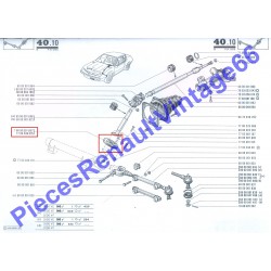 Flector de direction pour Renault 12, Renault 15 et Renault 17 et A310 4 cylindres Renault 4L