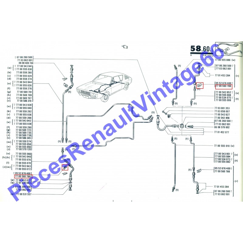 Agrafe Pour Flexible De Frein Pour Renault 12, Renault 15 Et Renault 17 ...