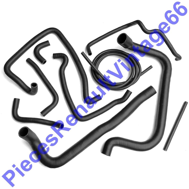 Kit de 10 durites de refroidissement pour Renault 17 injection de gordini phase 1 Kit de 10 durites de refroidissement pour Renault 17 injection de gordini phase 1