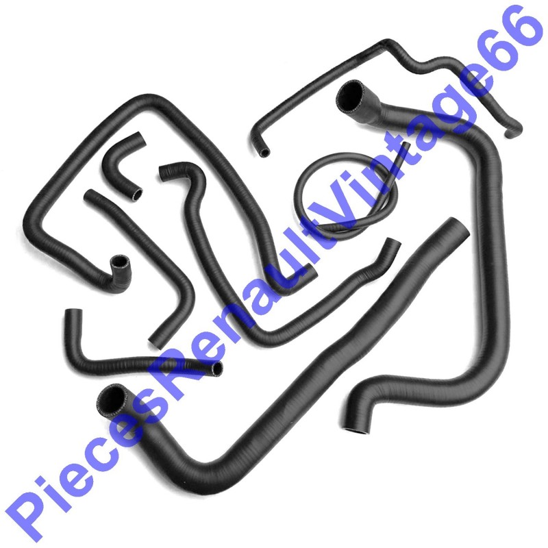 Kit de 9 durites de refroidissement pour Renault 17 injection de gordini phase 2 Kit de 9 durites de refroidissement pour Renault 17 injection de gordini phase 2