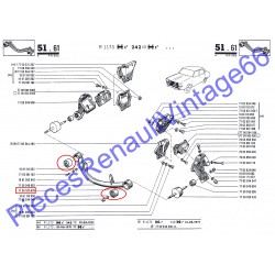 Silentbloc de la traverse avant moteur référence 7700525815 pour Renault 12, Renault 15 ou Renault 17