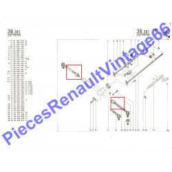 Rotule axiale pour Renault 4 tout modèle à partir de 1978