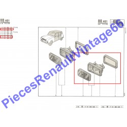 Ensemble veilleuse et clignotant avant gauche pour Renault 4