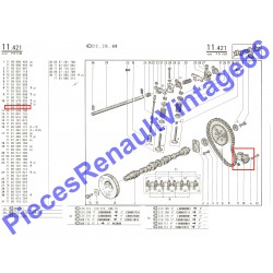 Tendeur de chaine de distribution pour Renault 4 Renault 5 Renault 8 Renault 12