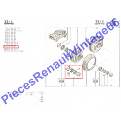 Kit de roulement arrière pour Renault 4L après 1976