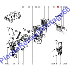 Durite avec vis de purge pour Renault R4 pour radiateur de chauffage référence 7700646558