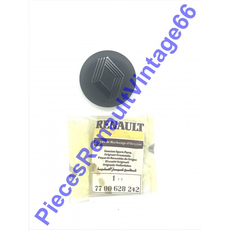 Cabochon de centre de jante pour Renault 4L années 80  Renault 5 Renault 12 Renault 25 référence 7700628242