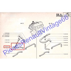 Tuyau de reniflard pour Renault 12, Renault 15 référence 77700525757