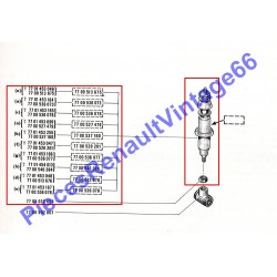 Amortisseur avant hydraulique pour Renault 12 berline