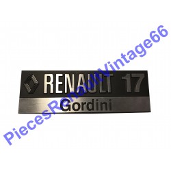 Monogramme Renault 17 gordini en aluminium